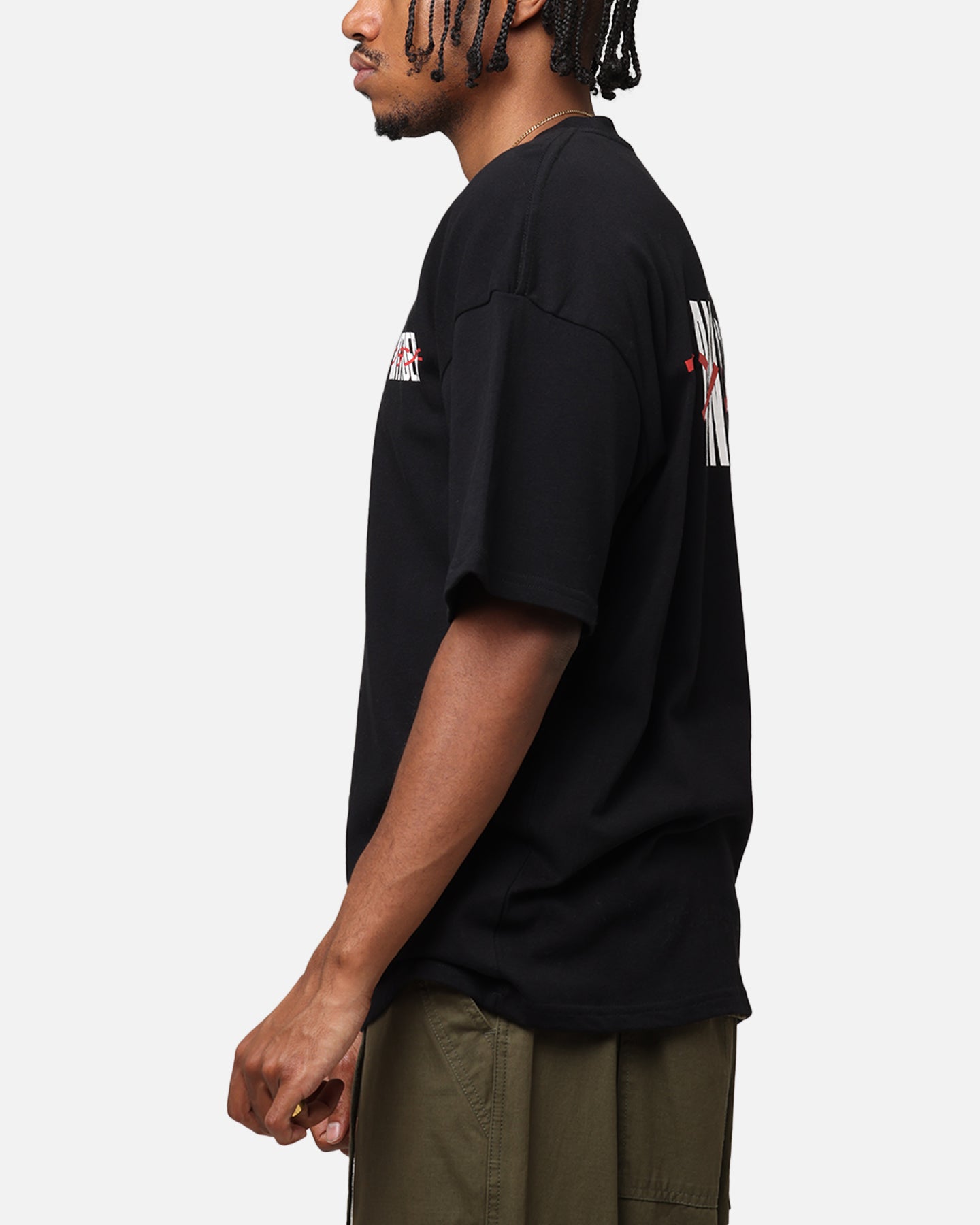 The Anti Order Junya's Trendy Drop Shoulder Black T-Shirt