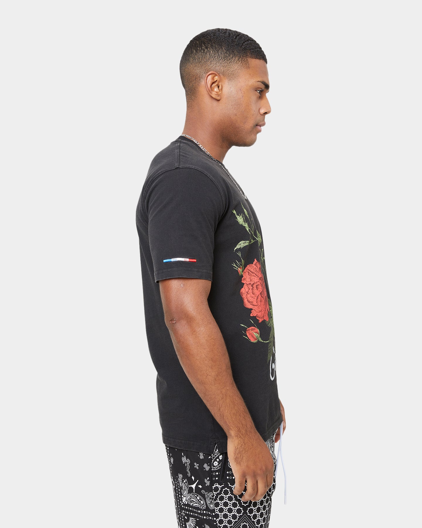 Ament Vintage Classic Black Washed Short Sleeve Graphic T-Shirt