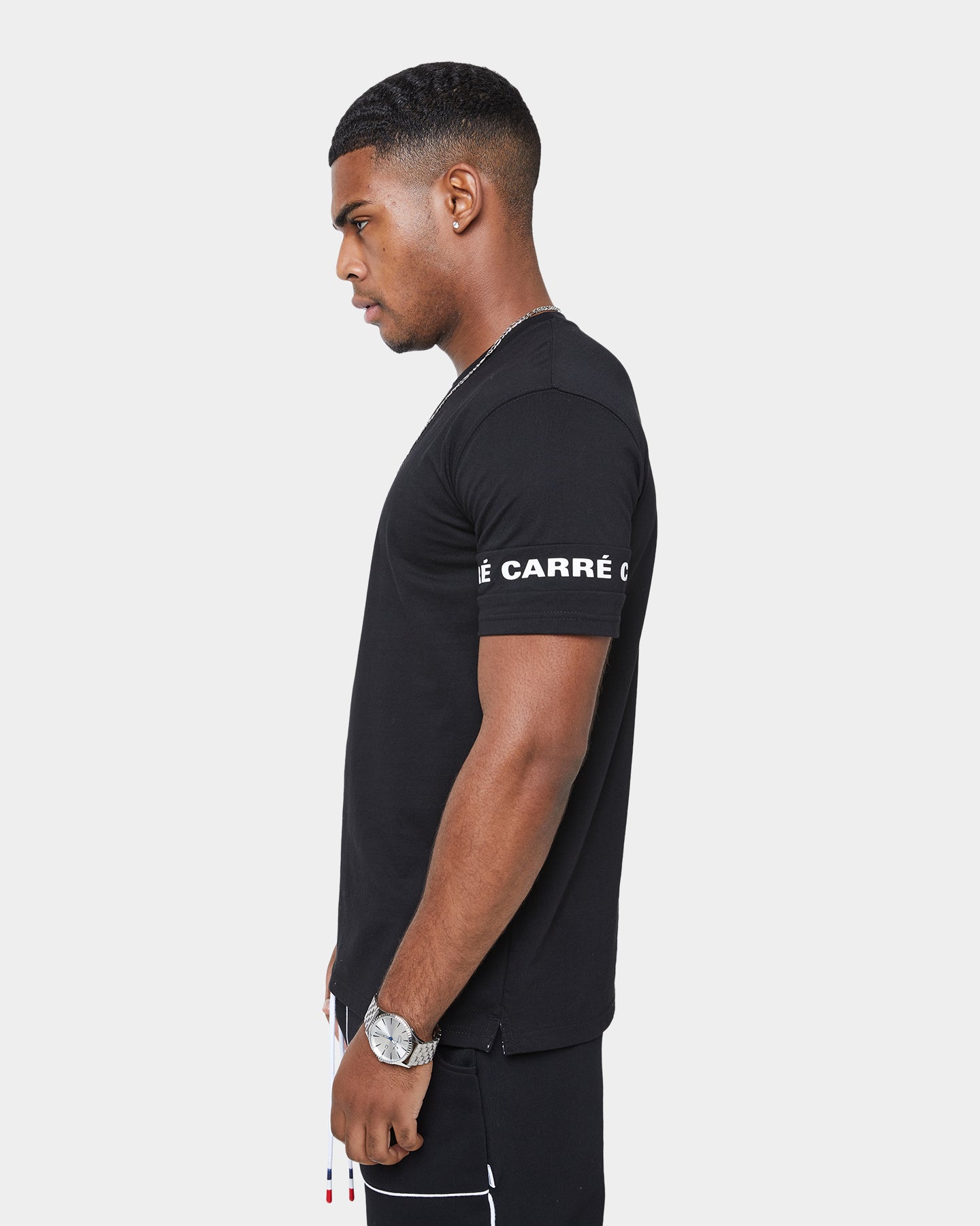Carré La Manche Short Sleeve Black T-Shirt