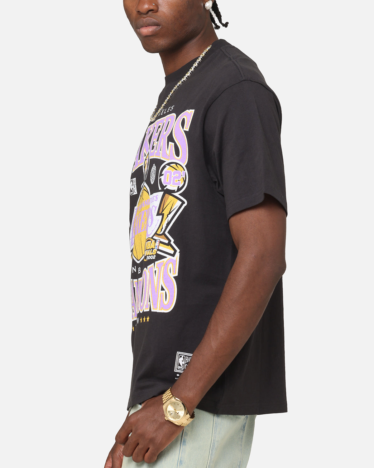 Mitchell & Ness LA Lakers Pinnacle T-Shirt - Faded Black