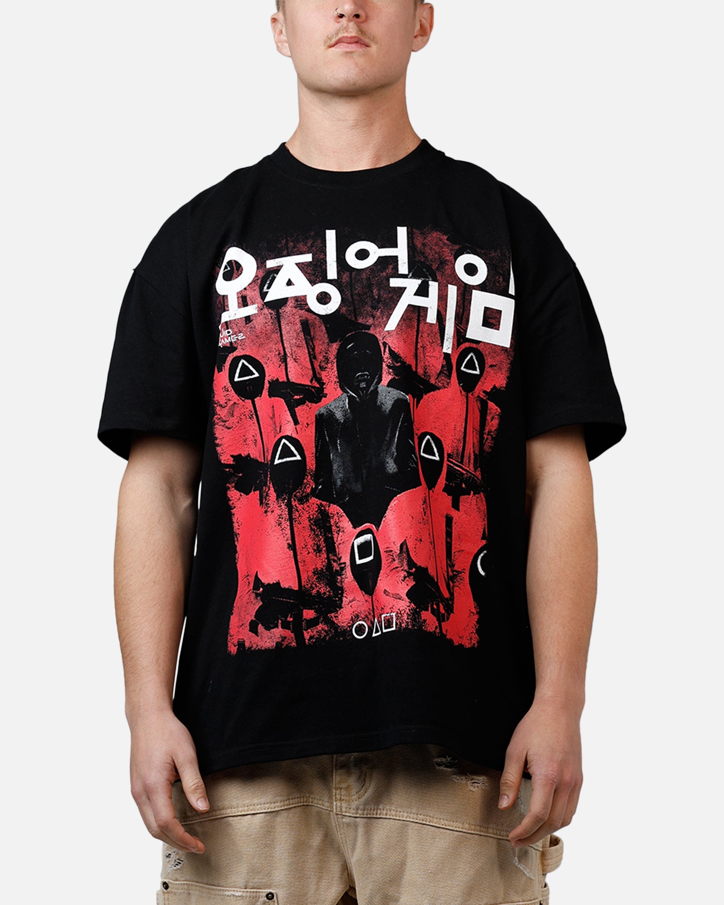 Goat Crew X Squid Game Masked Men T-Shirt Black