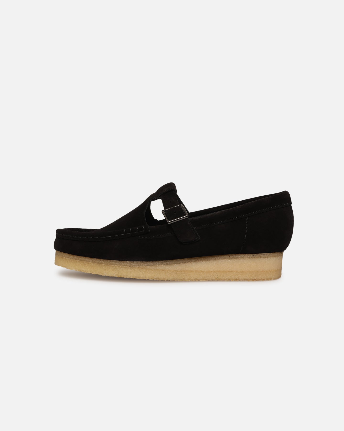 Clarks Originals Women's Stunning Black Suede Wallabee T-Bar