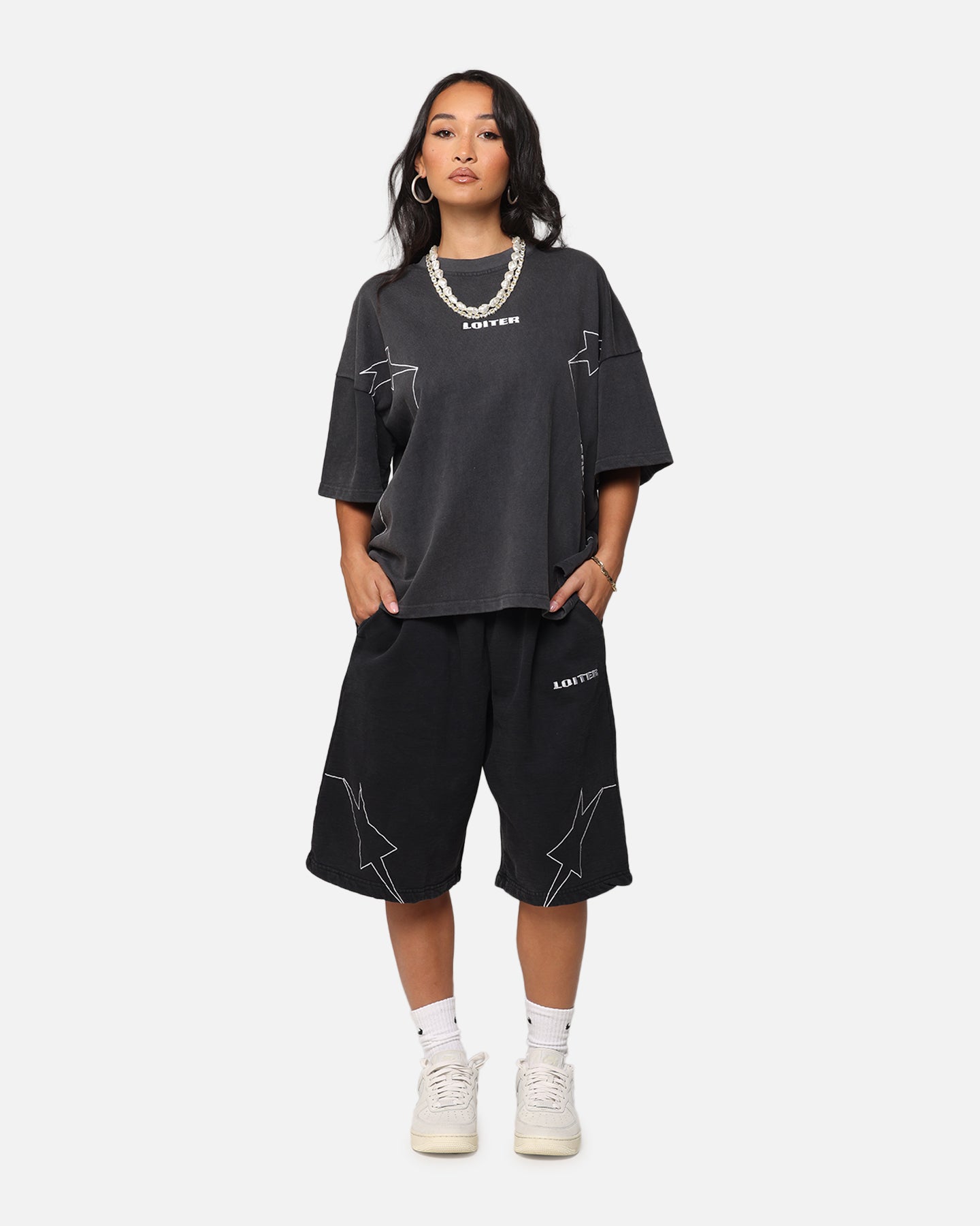 Loiter Dark Performance Fleece Shorts - Washed Charcoal: Your Stylish & Comfortable Companion