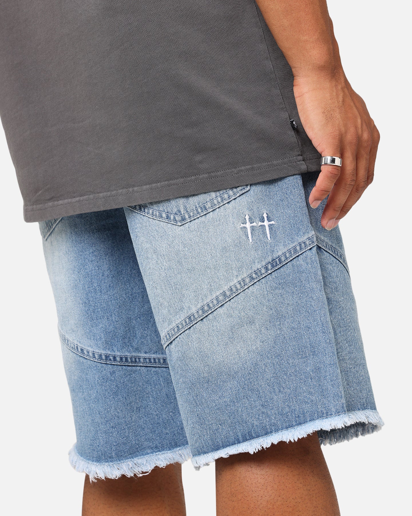 Saint Morta's Stunning Mid - Blue Armoury Baggy Denim Shorts