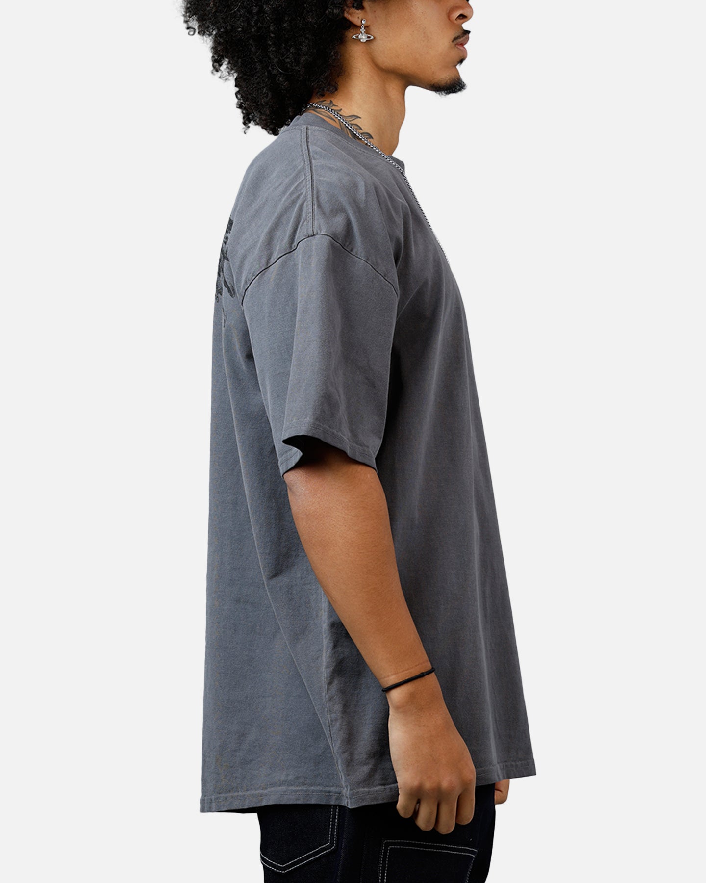 Saint Morta Raven T-Shirt - The Washed Charcoal Essential