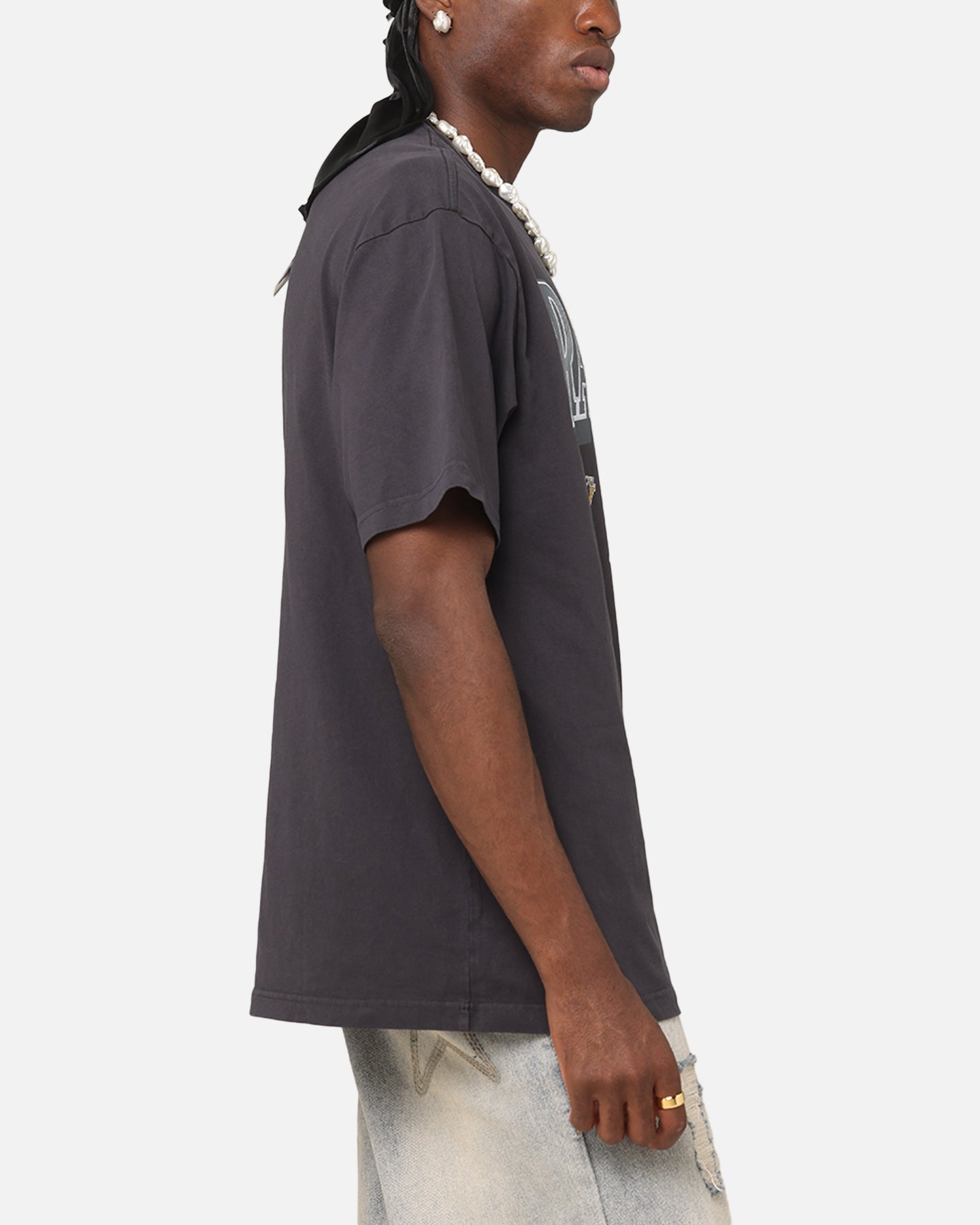 Mitchell & Ness Las Vegas Raiders Arch T-Shirt - Faded Black, Show Your Team Spirit