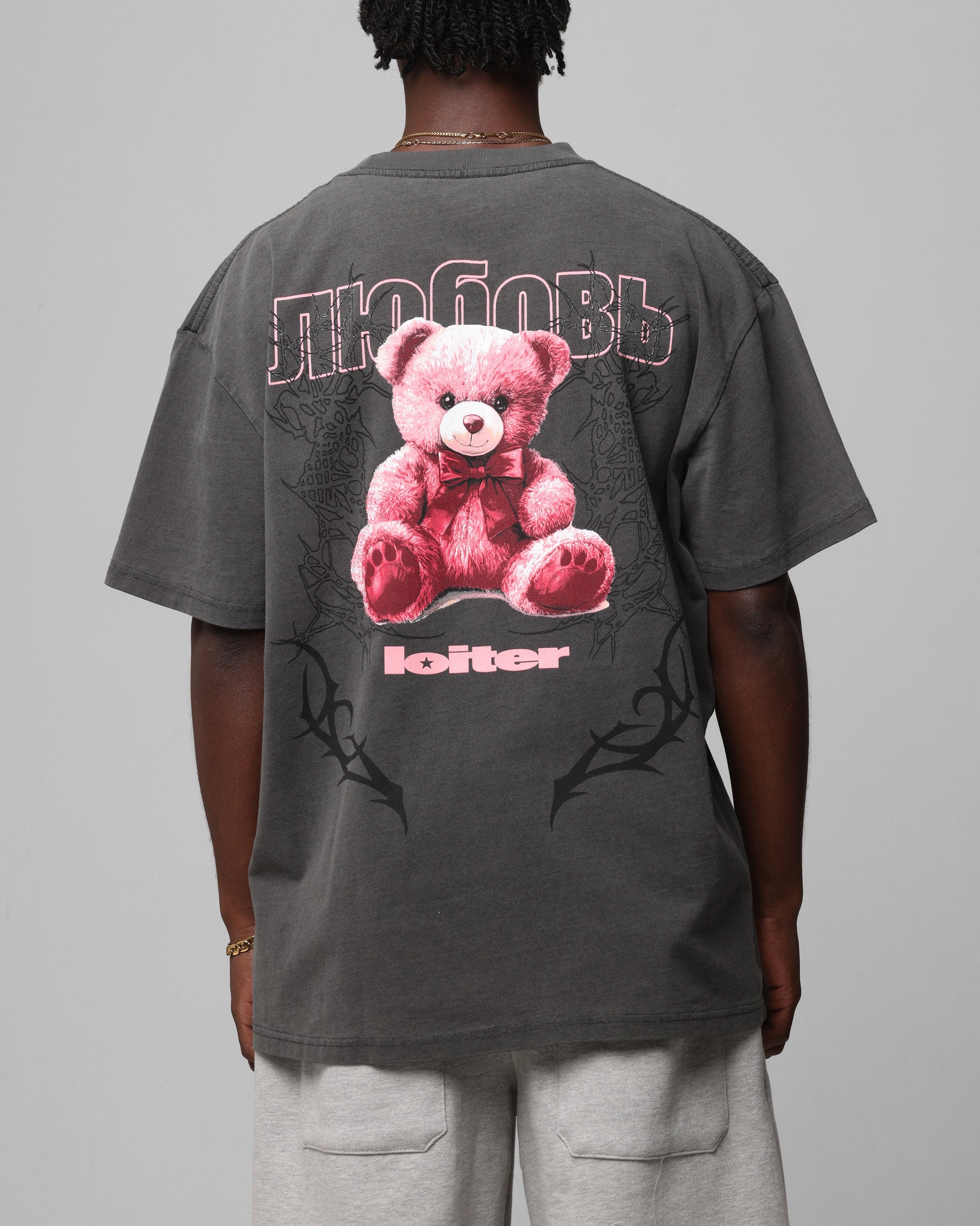 Loiter Black Wash Care T-Shirt - Stand Out in Style