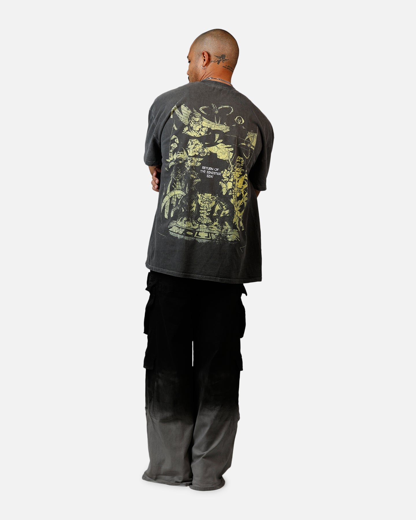The GOAT Crew Marvel Sinister Six Doctor Octopus Heavyweight Black Wash T-Shirt