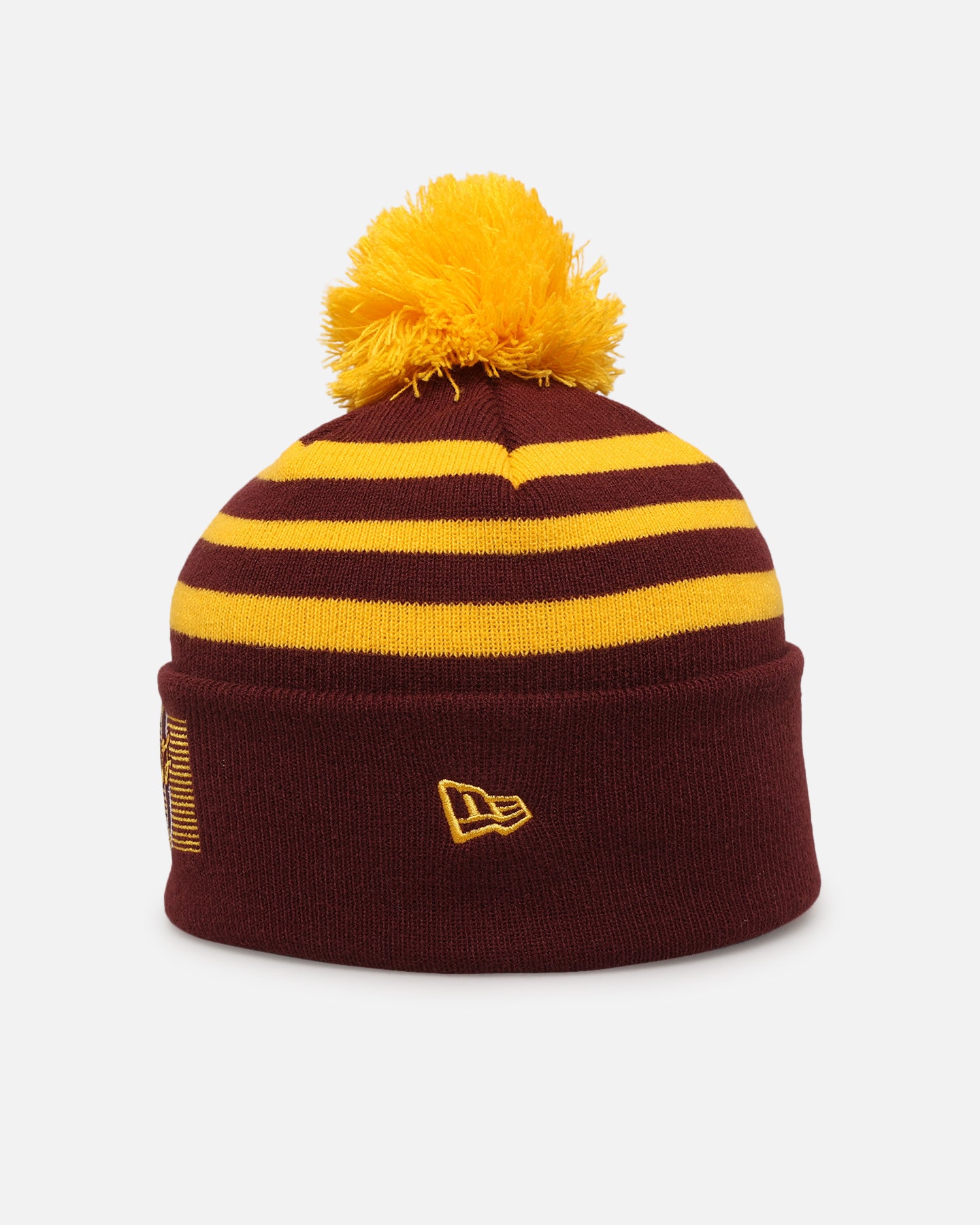 New Era Brisbane Broncos 2025 NRL Collection Knitted Badged Beanie - Official Team Colour