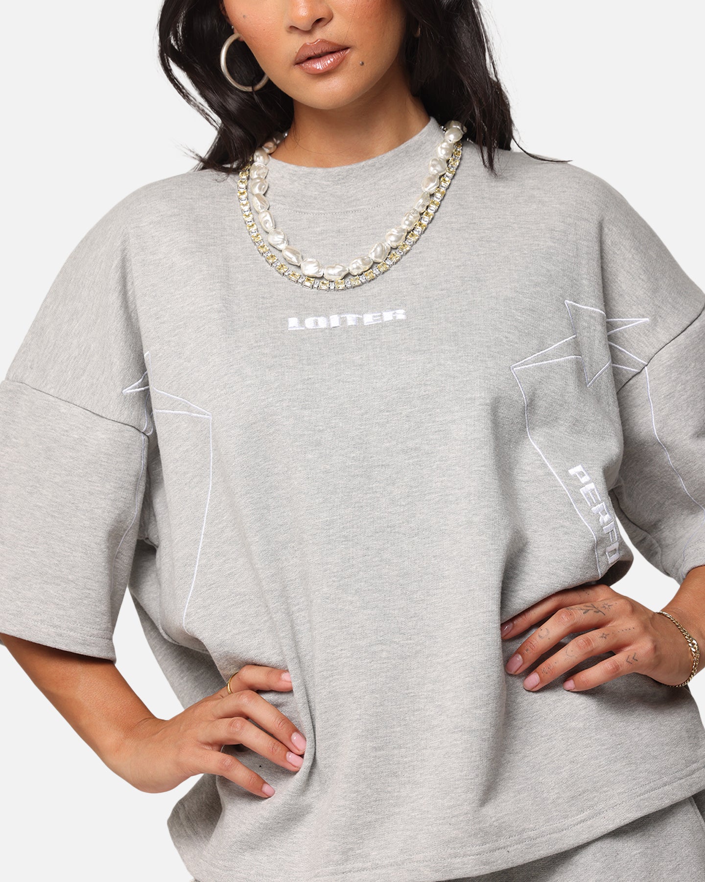 Loiter Grey Dark Performance T-Shirt - Stand Out in Style