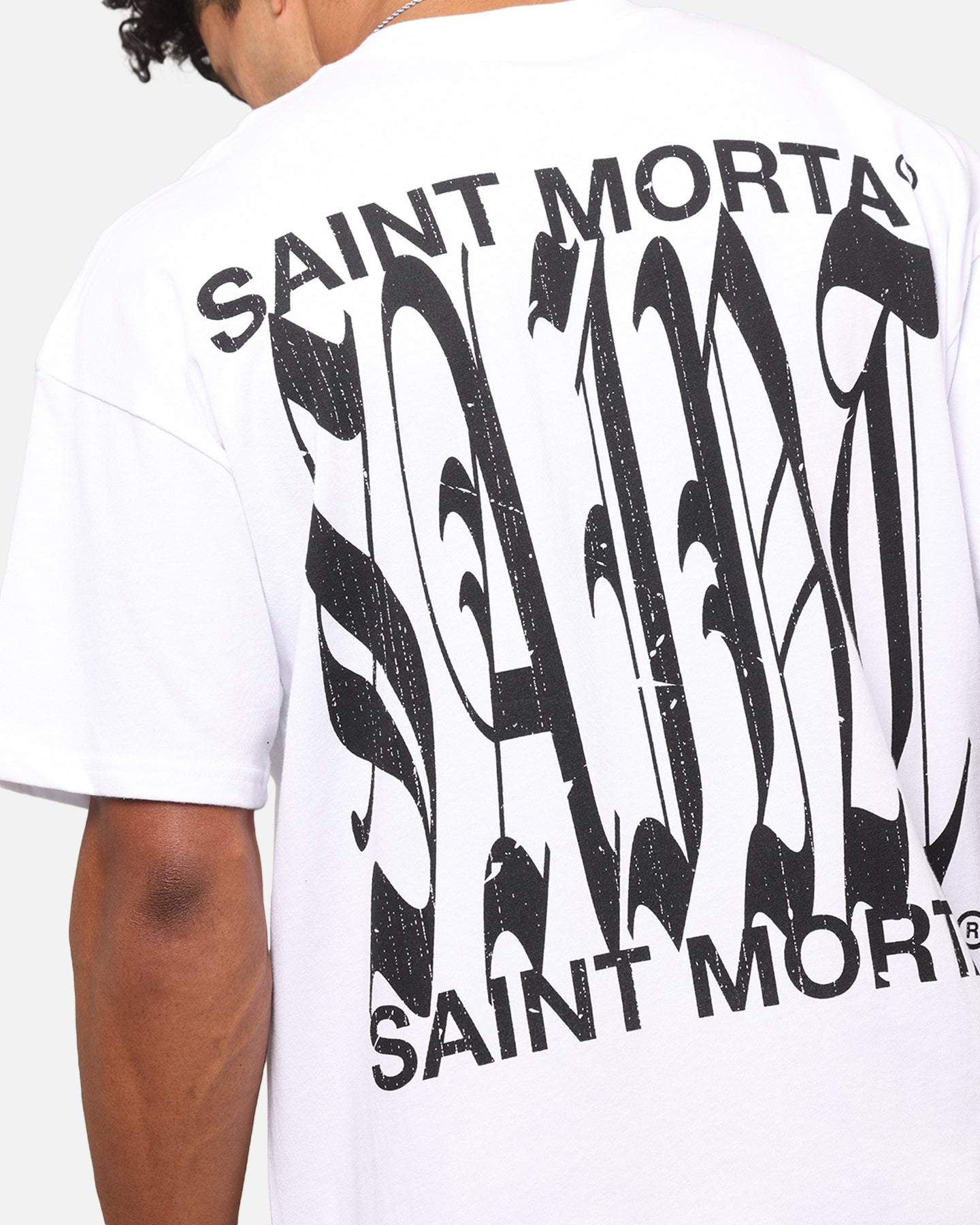 Saint Morta Ye Old Drop Shoulder White T-Shirt - A Must-Have