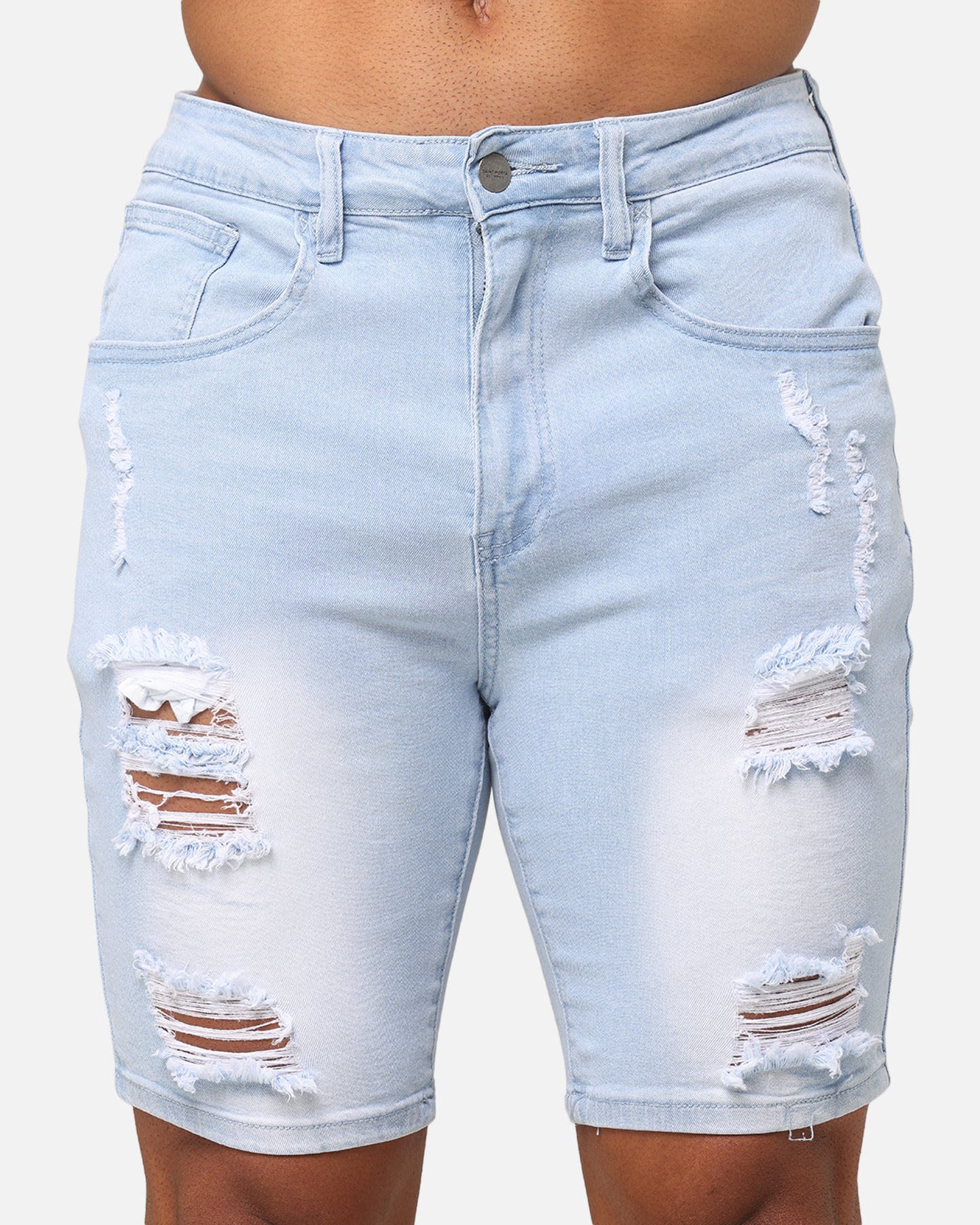 Saint Morta Pale Blue Dynasty Thrash V2 Denim Shorts - A Must-Have This Season!