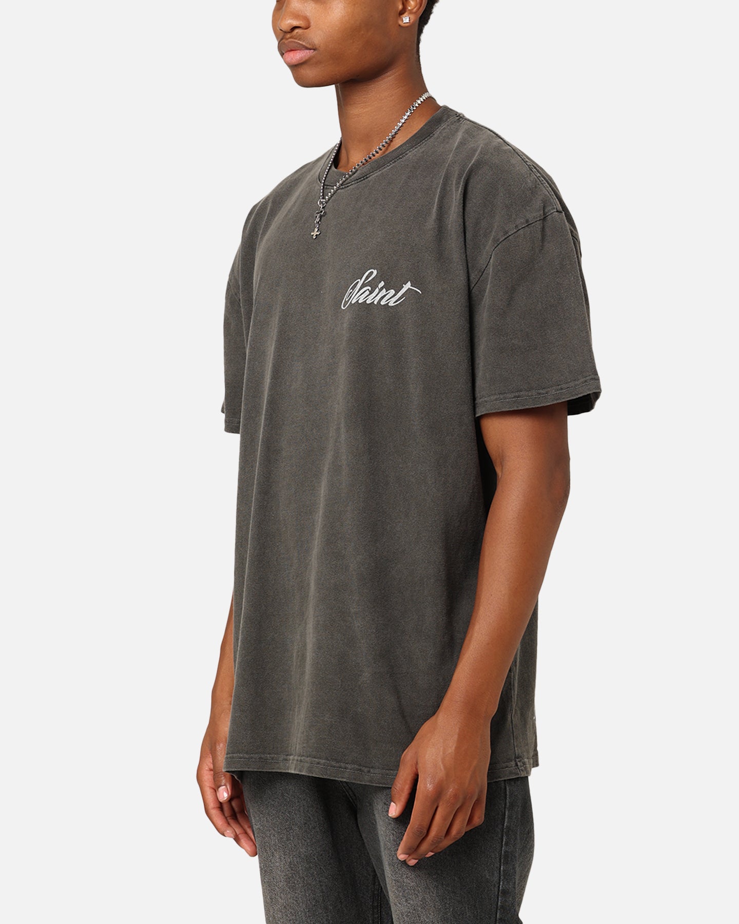 Saint Morta Guardian Black Wash T-Shirt - Elevate Your Style