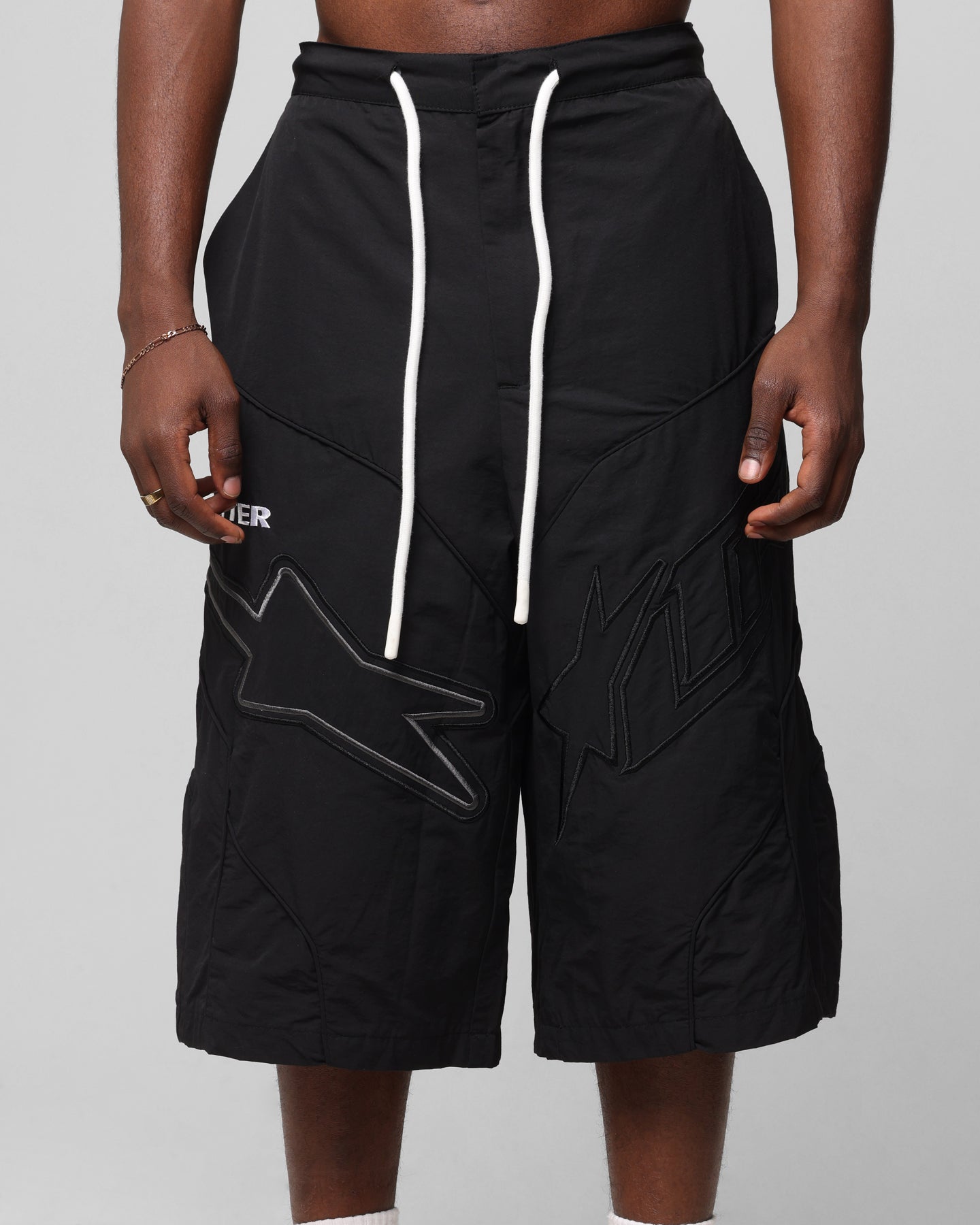 Loiter Black Motocross Shorts - Effortlessly Cool