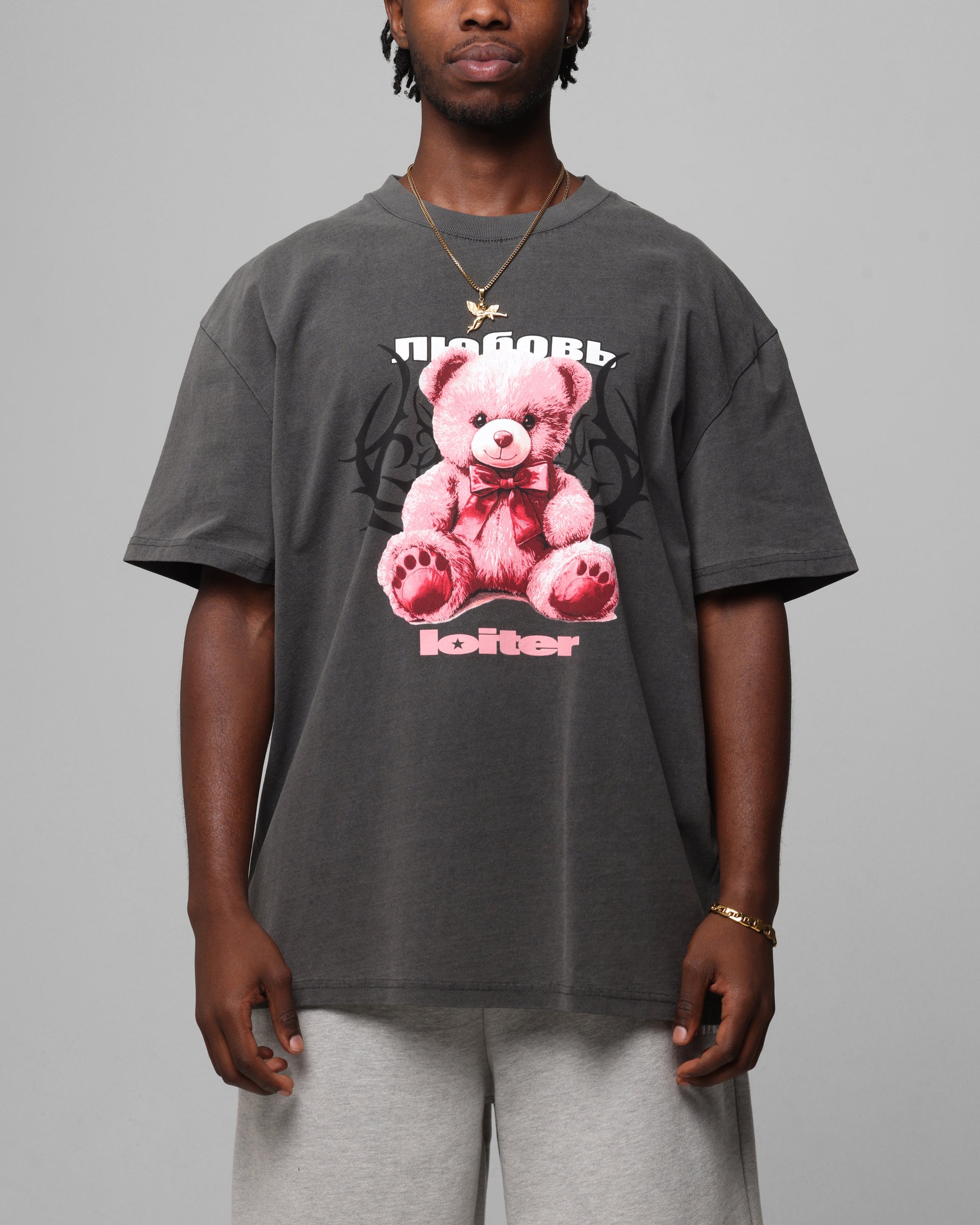 Loiter Care T-Shirt Black Wash