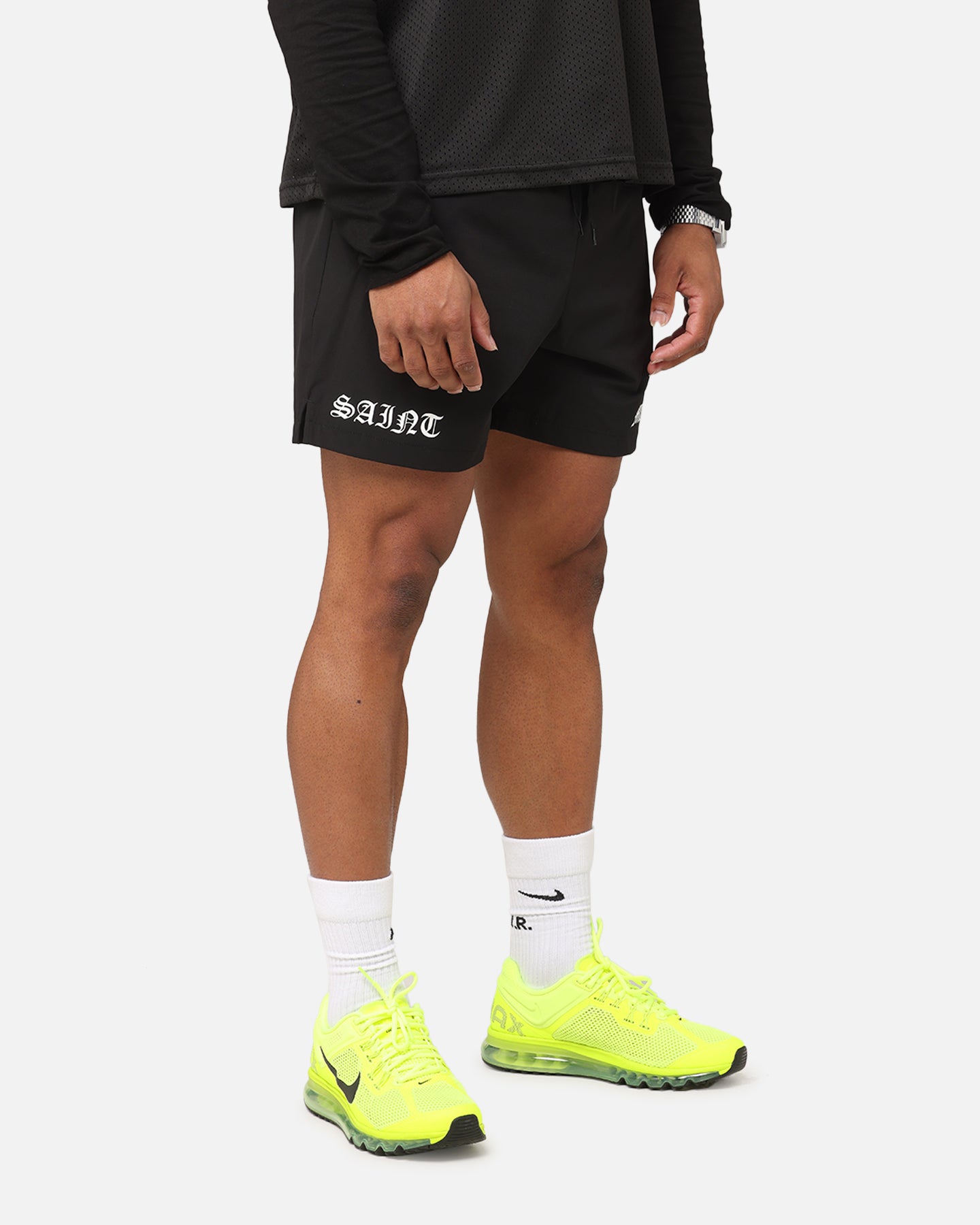 Saint Morta Black Gothic Training Shorts - Stylish & Comfortable