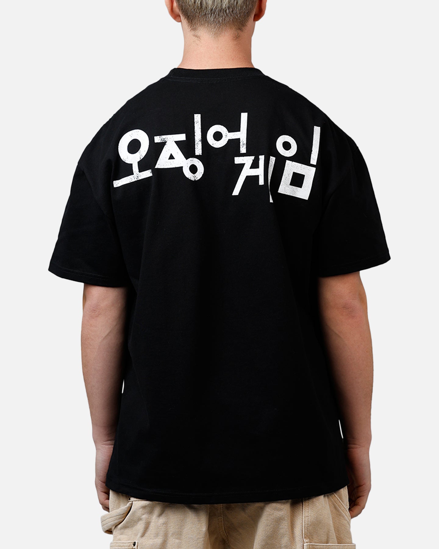 Unleash Your Inner Squid Game Style with the Goat Crew Masked Men T-Shirt in Black