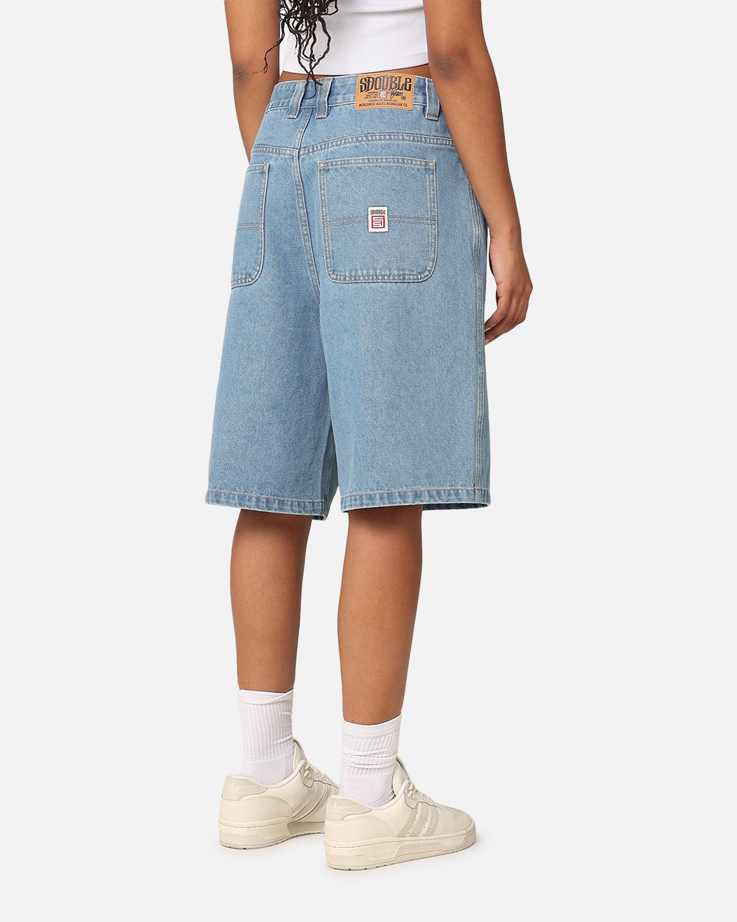 S Double's Mid-Blue Standard Denim Shorts - Upgrade Your Style!