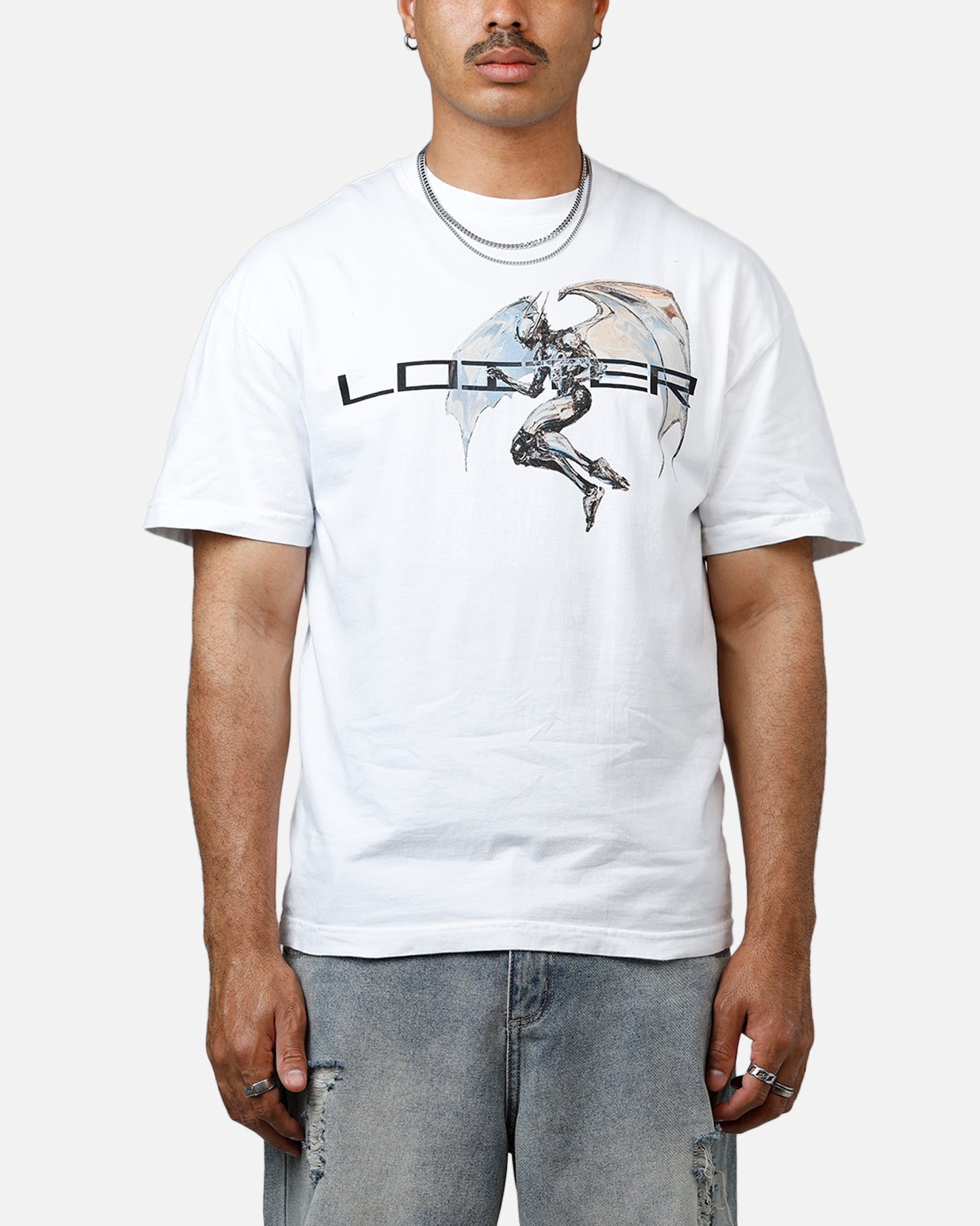 Loiter Chrome Deceiver Vintage T-Shirt White