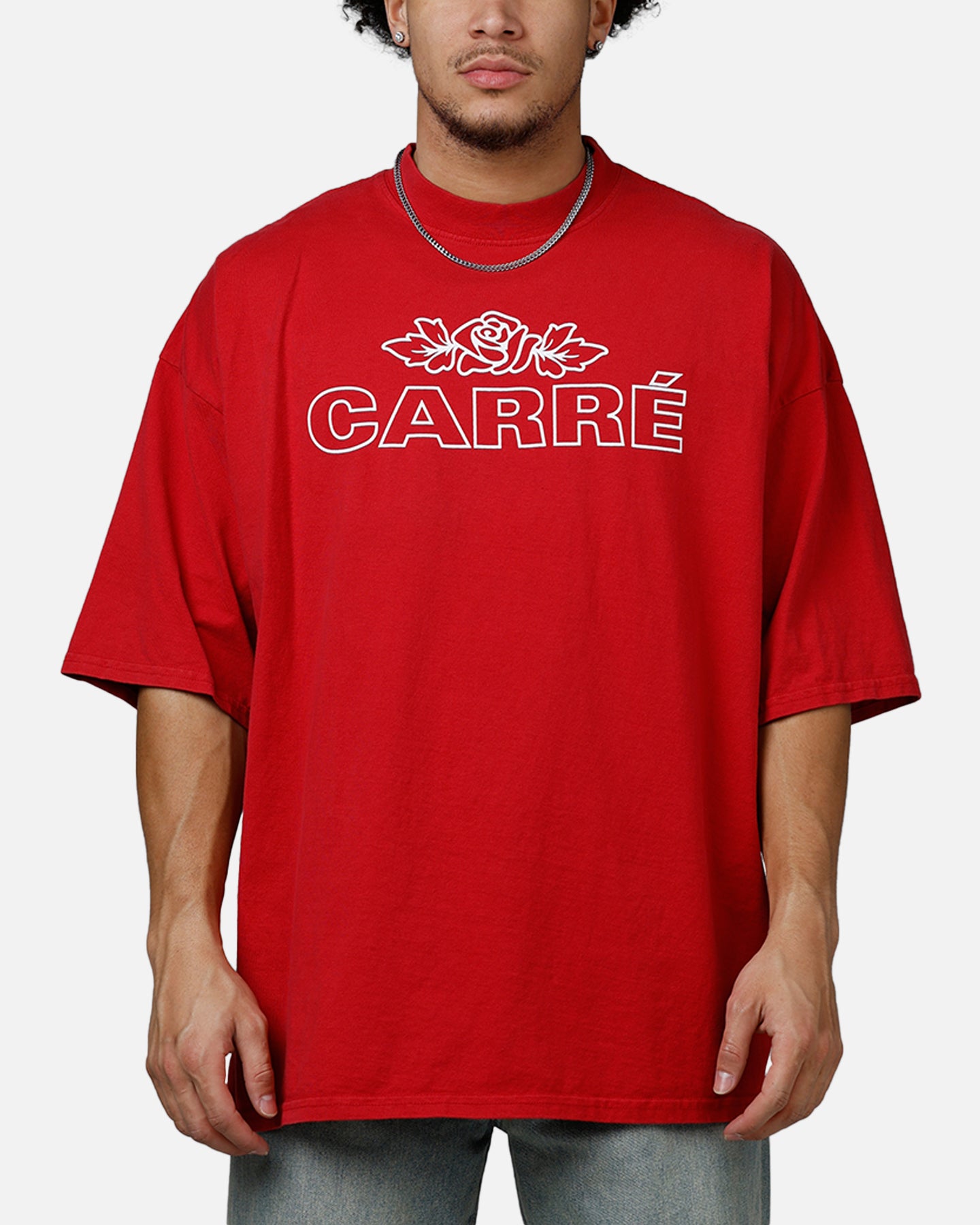 Carre Rosebud Drop Red T-Shirt - Stand Out in Style