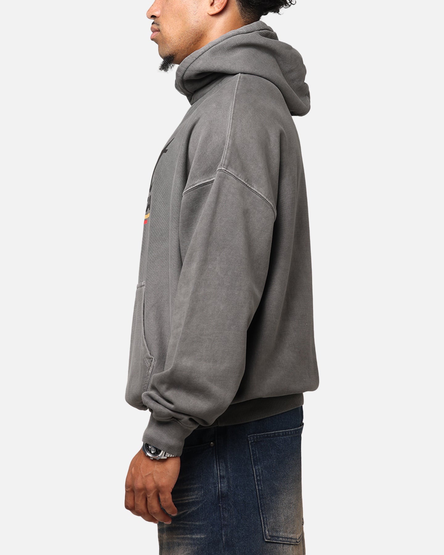 Saint Morta Adrenaline Boxy Hoodie - Washed Charcoal: A Must - Have for Trendy Looks