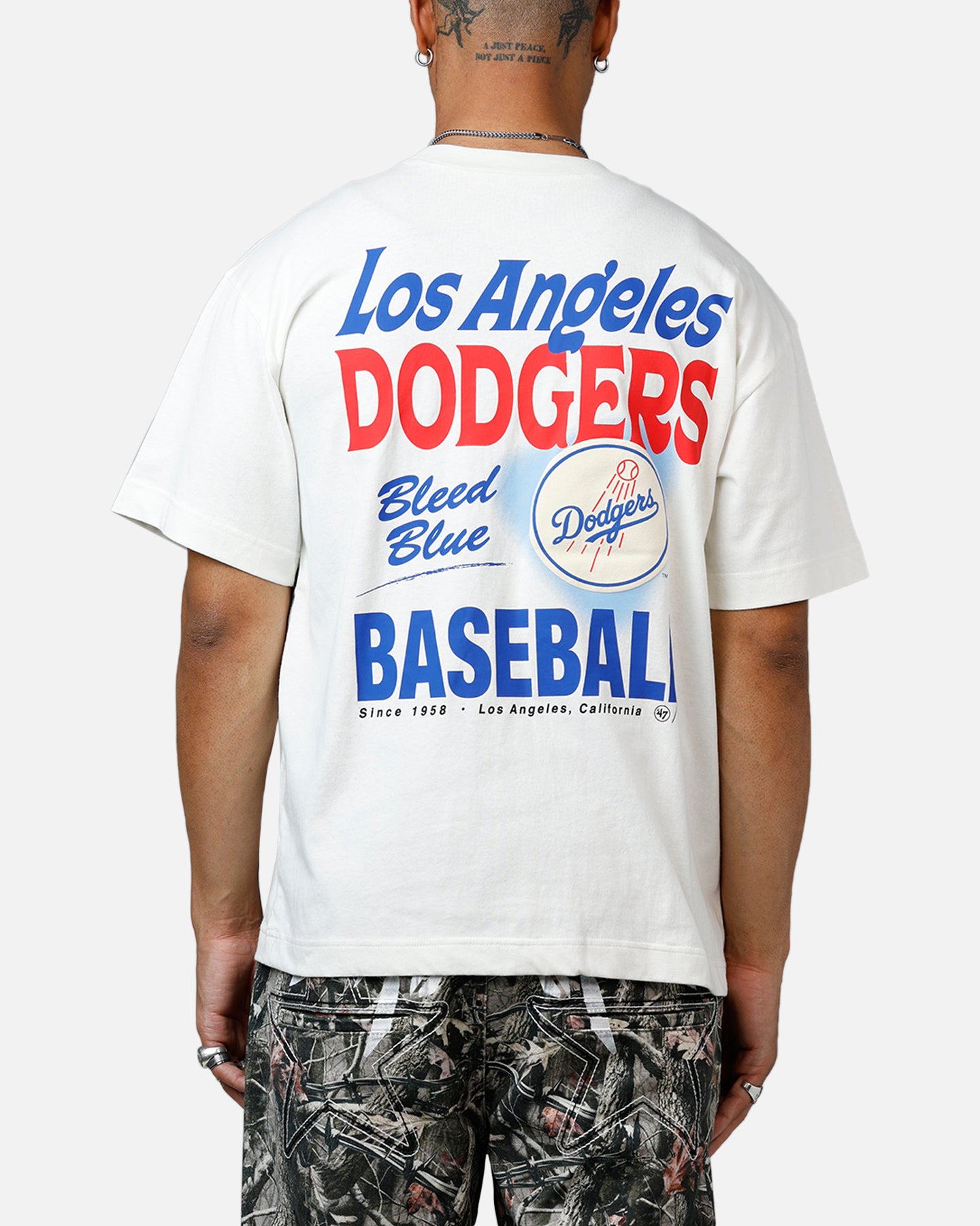 47 Brand LA Dodgers All - Fire White T-Shirt