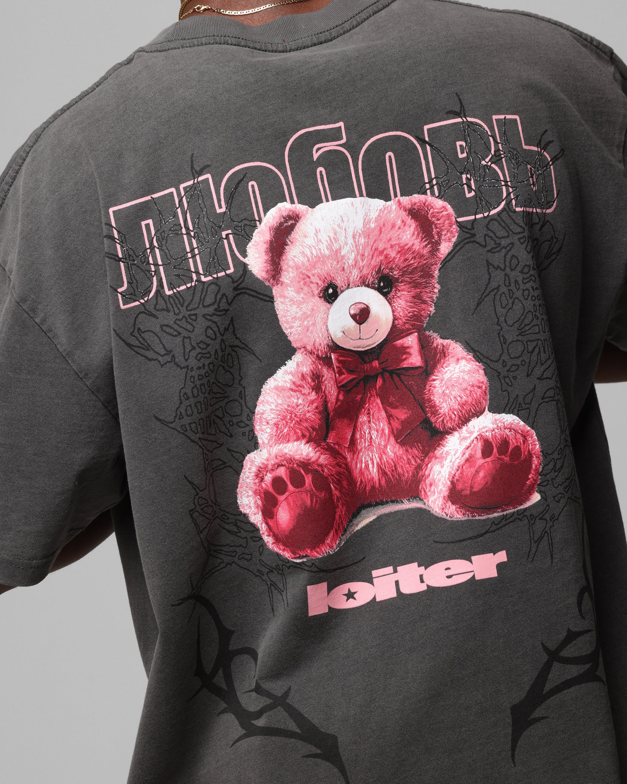 Loiter Black Wash Care T-Shirt - Stand Out in Style