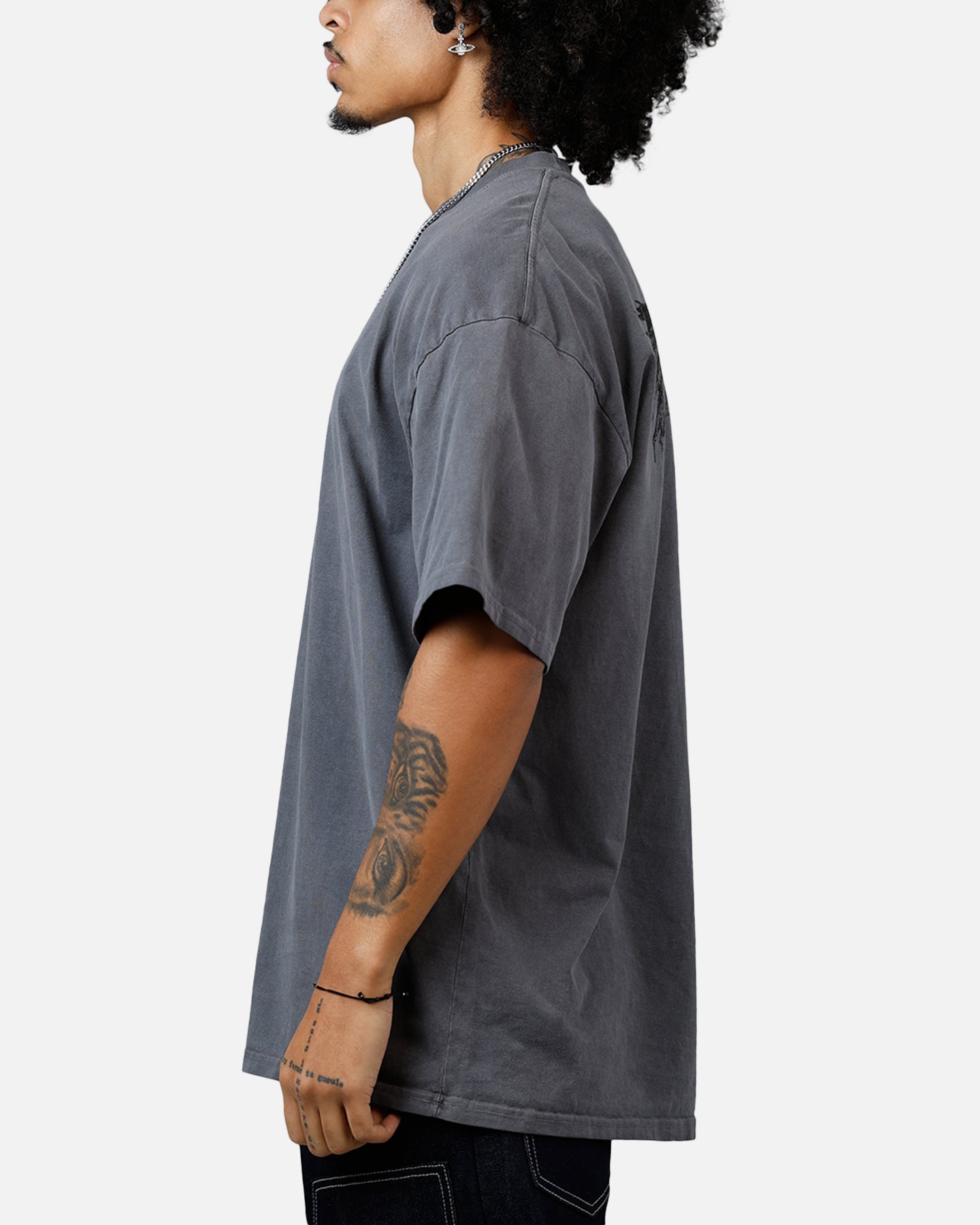 Saint Morta Raven T-Shirt - The Washed Charcoal Essential