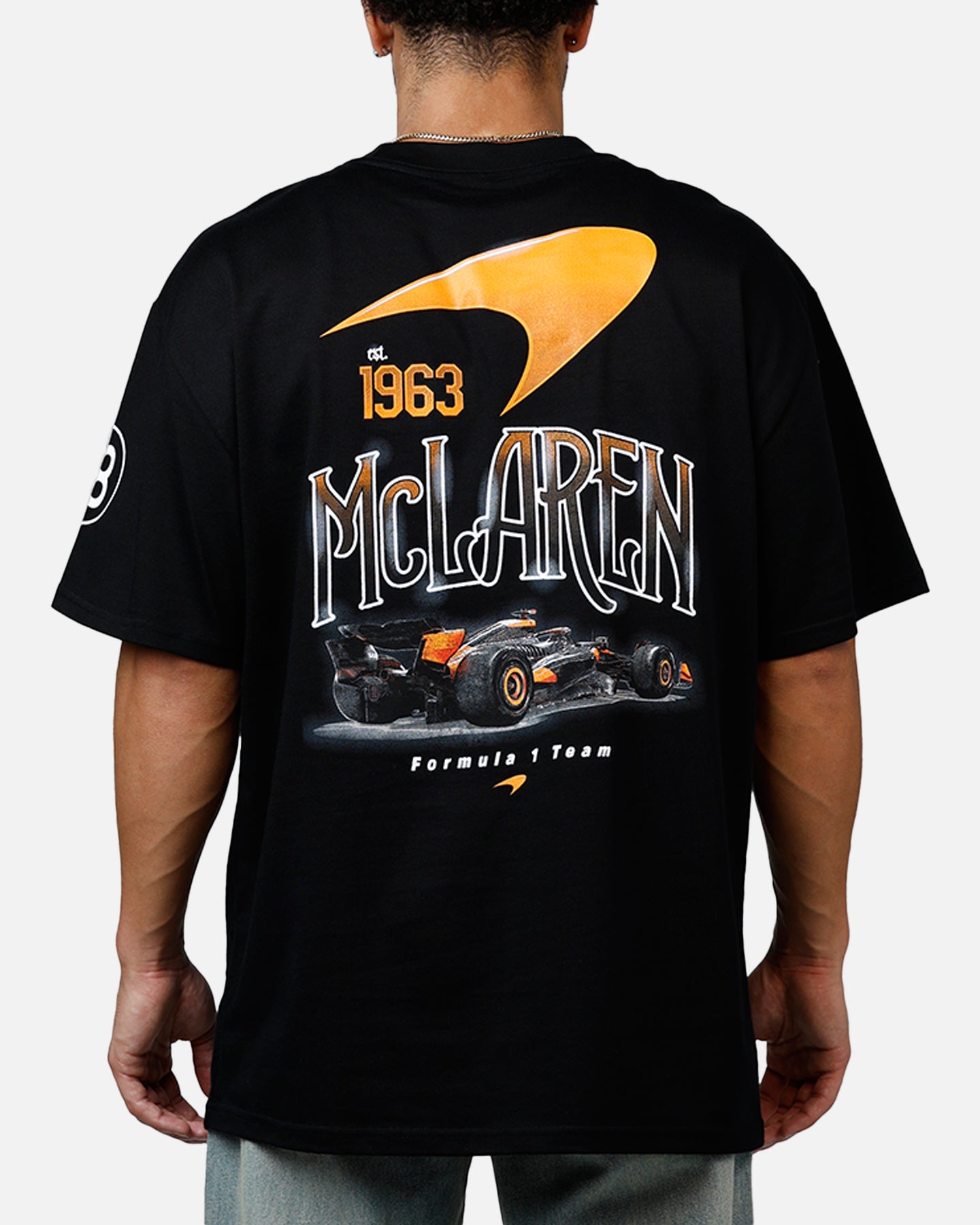 Wild Collective x McLaren Women's Vegas Grad Prix 2024 T-Shirt - Washed Black