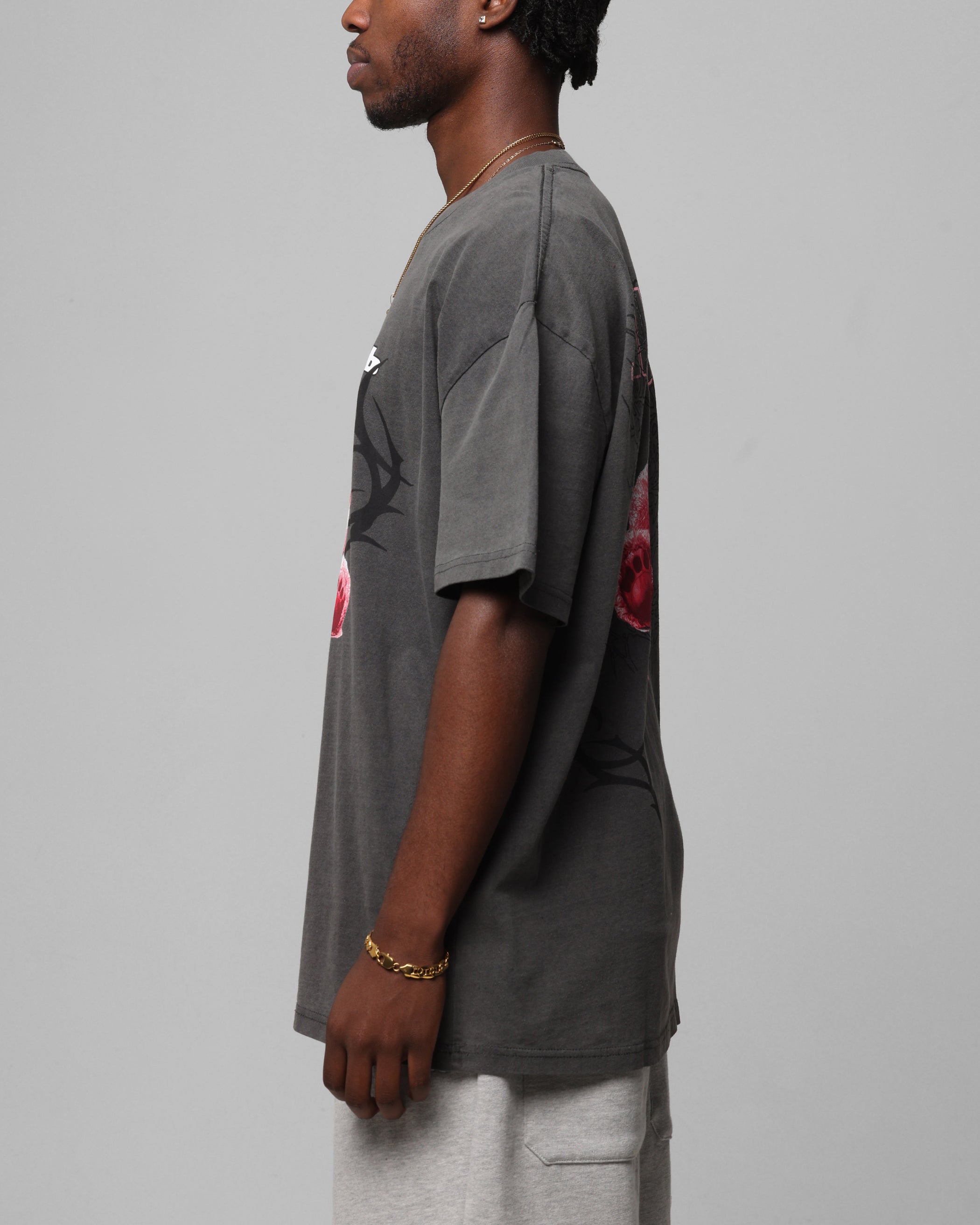 Loiter Black Wash Care T-Shirt - Stand Out in Style
