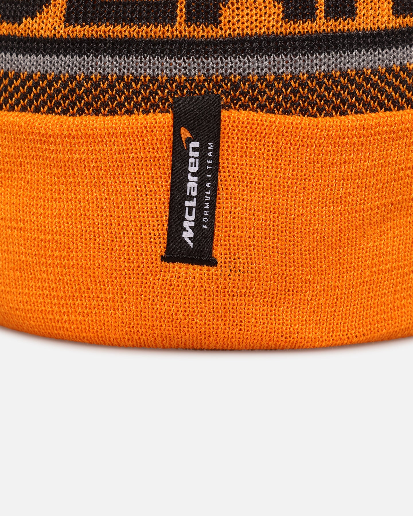 New Era X McLaren Team Embroidered Cuff Knit Beanie - Medium Orange